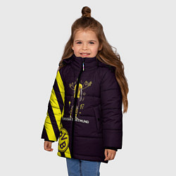 Куртка зимняя для девочки Холанд Боруссия, цвет: 3D-черный — фото 2