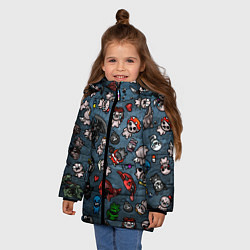 Куртка зимняя для девочки Узор Исаака, цвет: 3D-черный — фото 2