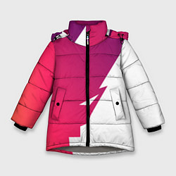 Куртка зимняя для девочки Обертка и Задний фон, цвет: 3D-светло-серый