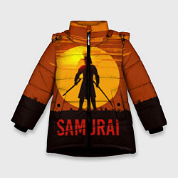 Куртка зимняя для девочки САМУРАЙ, цвет: 3D-черный