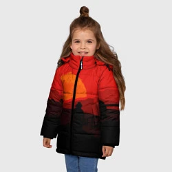 Куртка зимняя для девочки RDR2, цвет: 3D-черный — фото 2