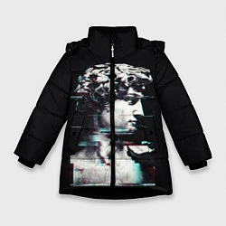 Куртка зимняя для девочки David Glitch, цвет: 3D-черный