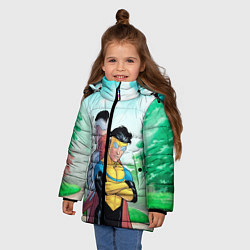 Куртка зимняя для девочки Марк Грэйсон Неуязвимый, цвет: 3D-черный — фото 2