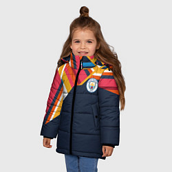 Куртка зимняя для девочки МАНЧЕСТЕР СИТИ 2021, цвет: 3D-красный — фото 2