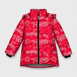 Зимняя куртка для девочки Gears pattern