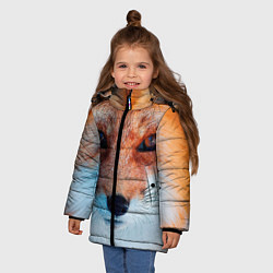 Куртка зимняя для девочки Мордочка лисы, цвет: 3D-черный — фото 2