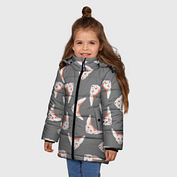 Куртка зимняя для девочки Лиса Фенек, цвет: 3D-черный — фото 2