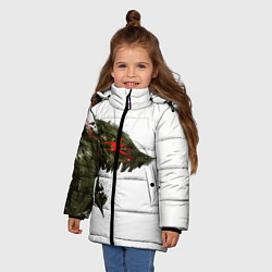 Куртка зимняя для девочки БЕРСЕРК красками, цвет: 3D-черный — фото 2