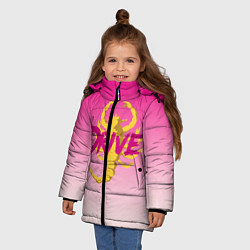 Куртка зимняя для девочки Драйв, цвет: 3D-черный — фото 2
