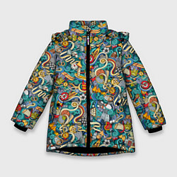 Куртка зимняя для девочки Sport, цвет: 3D-черный