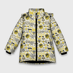 Куртка зимняя для девочки Кубок Дэвиса, цвет: 3D-черный