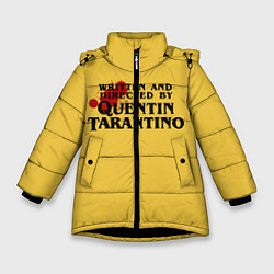 Куртка зимняя для девочки Quentin Tarantino, цвет: 3D-черный