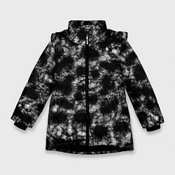 Куртка зимняя для девочки Множество лиц, цвет: 3D-черный