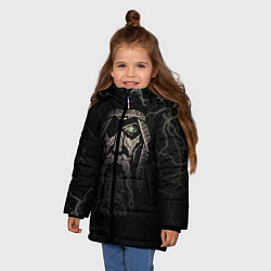 Куртка зимняя для девочки Odin, цвет: 3D-черный — фото 2