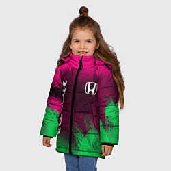Куртка зимняя для девочки NEON HONDA НЕОН ХОНДА, цвет: 3D-черный — фото 2
