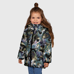 Куртка зимняя для девочки Узор для рыбака, цвет: 3D-черный — фото 2