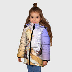 Куртка зимняя для девочки Genshin Impact, Путешественник, цвет: 3D-черный — фото 2