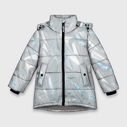 Куртка зимняя для девочки Голографическая текстура, цвет: 3D-светло-серый