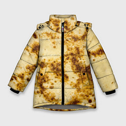 Куртка зимняя для девочки Жареный блин, цвет: 3D-светло-серый