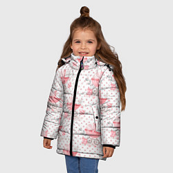 Куртка зимняя для девочки Детская коляска, цвет: 3D-черный — фото 2