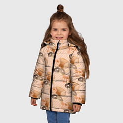 Куртка зимняя для девочки Хлебобулочные изделия, цвет: 3D-черный — фото 2