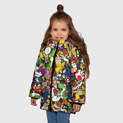 Куртка зимняя для девочки Mario ALLSTARS, цвет: 3D-черный — фото 2