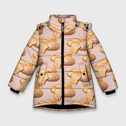 Куртка зимняя для девочки Выпечка - хлеб, цвет: 3D-черный