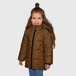 Куртка зимняя для девочки Brown & Gold, цвет: 3D-черный — фото 2