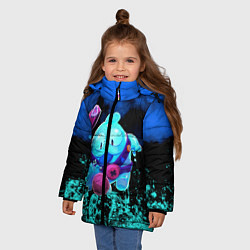 Куртка зимняя для девочки BRAWL STARS SQUEAK: СКВИК, цвет: 3D-светло-серый — фото 2