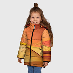 Куртка зимняя для девочки Пустыня Арракис Дюна, цвет: 3D-черный — фото 2