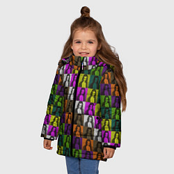 Куртка зимняя для девочки Damiano David Colors, цвет: 3D-светло-серый — фото 2
