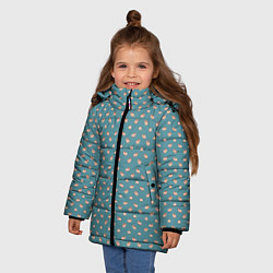 Куртка зимняя для девочки Паттерн хомячков, цвет: 3D-светло-серый — фото 2
