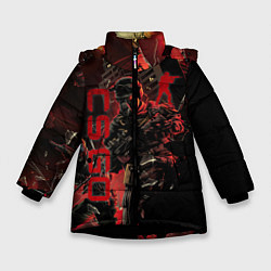 Куртка зимняя для девочки CS GO SPECIAL OPERATION RED ALERT SKIN КС ГО КРАСН, цвет: 3D-черный