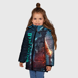 Куртка зимняя для девочки BATTLEFIELD 2042 SOLDIER WARS, цвет: 3D-светло-серый — фото 2