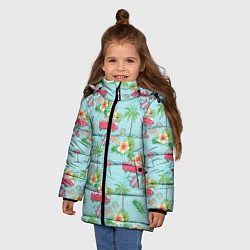Куртка зимняя для девочки Путешествие хиппи, цвет: 3D-красный — фото 2