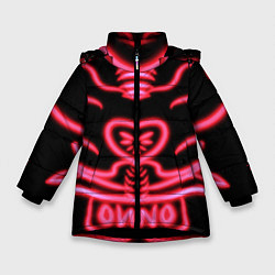 Куртка зимняя для девочки Neon and love, цвет: 3D-черный