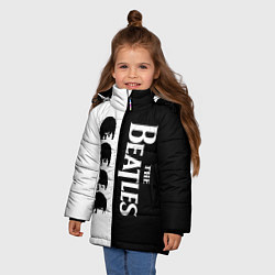 Куртка зимняя для девочки The Beatles черно - белый партер, цвет: 3D-светло-серый — фото 2