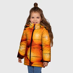 Куртка зимняя для девочки Мандаринчик чик, цвет: 3D-черный — фото 2