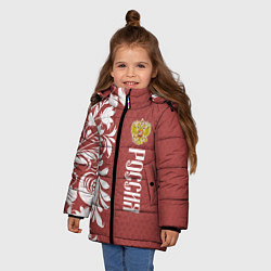 Куртка зимняя для девочки Сборная России, цвет: 3D-светло-серый — фото 2