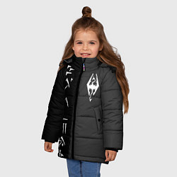 Куртка зимняя для девочки THE ELDER SCROLLS SKYRIM FUS RO DAH, цвет: 3D-черный — фото 2