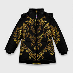 Куртка зимняя для девочки КОВРОВАЯ ДОРОШКА, цвет: 3D-черный