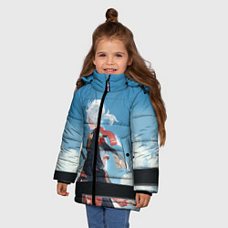Куртка зимняя для девочки КАДЗУХА НА ФОНЕ НЕБА, цвет: 3D-светло-серый — фото 2