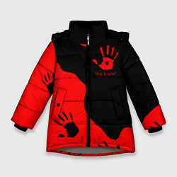 Куртка зимняя для девочки WE KNOW RED LOGO, цвет: 3D-светло-серый
