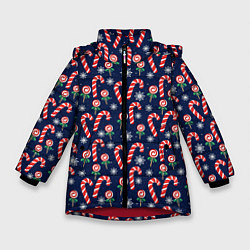 Куртка зимняя для девочки Christmas Candy, цвет: 3D-красный