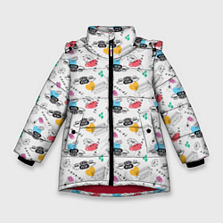 Зимняя куртка для девочки Friends pattern