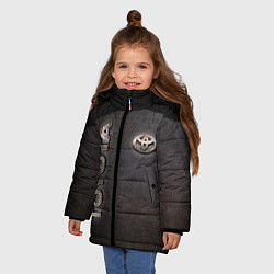 Куртка зимняя для девочки TOYOTA ЖЕЛЕЗО, цвет: 3D-светло-серый — фото 2