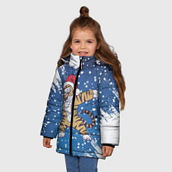 Куртка зимняя для девочки ГОД ТИГРА 2022 DUB ТИГР, цвет: 3D-красный — фото 2