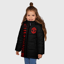 Куртка зимняя для девочки МАНЧЕСТЕР ЮНАЙТЕД RED LINE, цвет: 3D-черный — фото 2