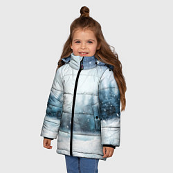 Куртка зимняя для девочки МОРОЗНАЯ СВЕЖЕСТЬ МЕТЕЛЬ, цвет: 3D-светло-серый — фото 2