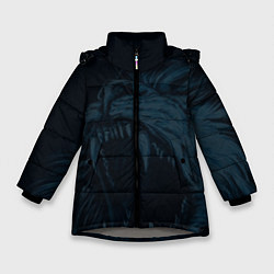 Куртка зимняя для девочки Zenit lion dark theme, цвет: 3D-светло-серый